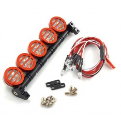 Barra luci con 5 led x scala 1/10 in alluminio cod.gpedya-0370