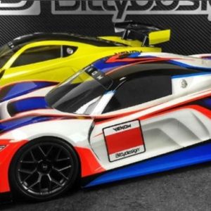 CARROZZERIA GT VENOM 190mm 1/10 TRASPARENTE DA TAGLIARE cod.bdgt-190vnm