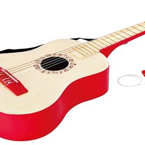 CHITARRA ROSSO ACCESO IN LEGNO HAPE E0325