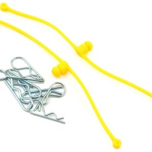 Dubro racing clips carrozzeria fissaggio in gomma giallo