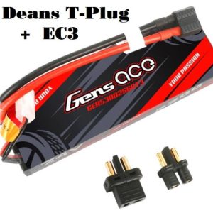 LiPo 7,4v 5300mAh 60C EC3 + Deans Hardcase Gens Ace cod.gen53002s60t3