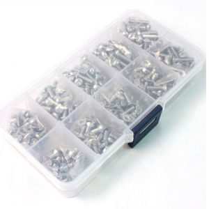 SET VITI IN ACCIAIO INOX M3 400pz CON PRATICA SCATOLINA cod.gpedsss-400