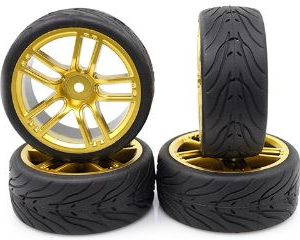 Gomme lattice scolpite e cerchi oro CX10 offset +3 4pz cod.GPEDWL-0106
