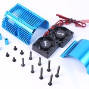Yeah racing dissipatore per motori blu 1/8 in alluminio con 2ventole