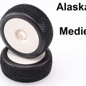 Hotrace Gomme + cerchi Alaska Medie 2pz buggy 1/8 incollate cod.001-0433