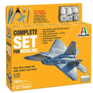 Italeri F-22 Raptor 1/72 F22 Starter kit completo per principianti cod.72011