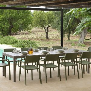 SET NARDI TAVOLO RIO ALLUMINIO 210/280 E 6 TRILL