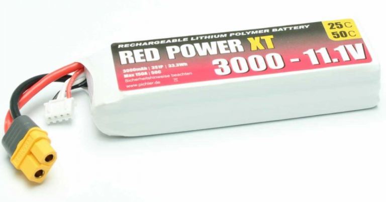 LiPo RED POWER XT 3s 11,1v 3000mAh 25c XT60 cod.15425 - immagine 2