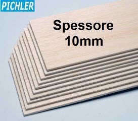 Tavole di balsa 10x100x1000mm 1pz primissima scelta cod.c6448