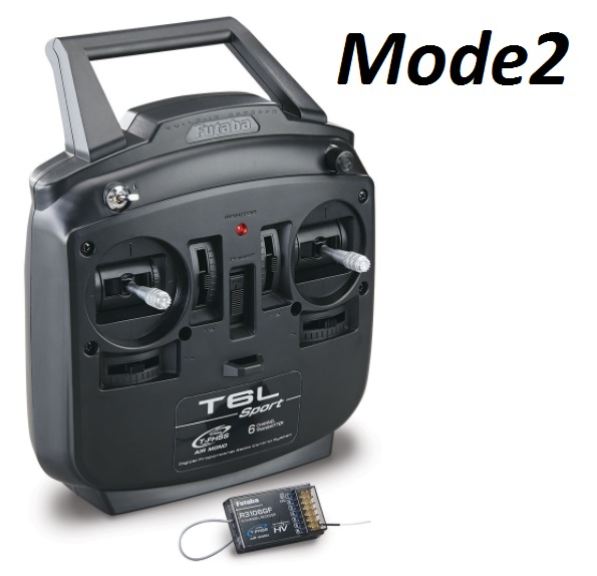 Futaba RADIO T6L SPORT 6ch MODE 2 2,4Ghz T-FHSS CON RX R3106GF cod.rad1006a