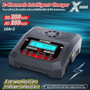Caricabatterie X2Mini a 2 uscite 1-4s 220/24v 100W AC 10A cod.gt171