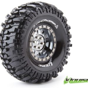 Louise Gomme + cerchi cromo 1.9 CR-Champ 121mm 2pz 1/10 per crawler cod.t3231vbc