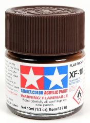 Tamiya Colore acrilico XF-10 Flat Brown 1pz da 10ml opaco cod.81710
