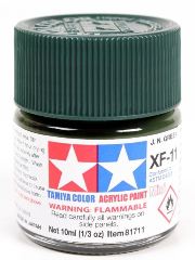 Tamiya Colore acrilico XF-11 J.n. Green 1pz da 10ml opaco cod.81711