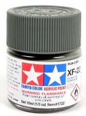 Tamiya Colore acrilico XF-22 Rlm Grey 1pz da 10ml opaco cod.81722