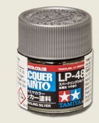 Tamiya LP-48 SPARKING SILVER 1pz bottiglietta colore a smalto cod.82148