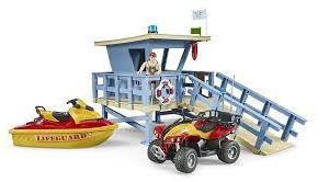 BRUDER  POSTAZIONE GUARDASPIAGGIA CON QUAD E MOTO cod.62780