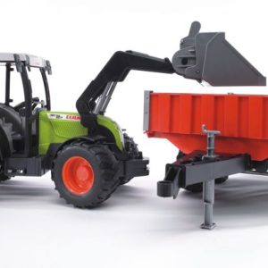 Bruder Trattore Claas Nectis 267F con benna e rimorchio ribaltabile