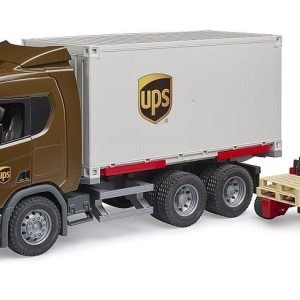 Bruder CAMION LOGISTICO UPS CON CARRELLO ELEVATORE AUTOMONTATO cod.03582