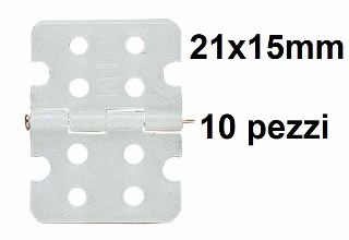 Cerniere per timoni (21×15)mm 10 pz. cod.702003 - immagine 2