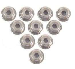 Yeah Racing DADI RUOTA ARGENTO 10pz M4 cod.gpedln-m4f-ti