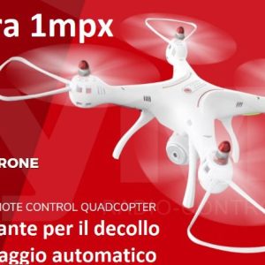 Syma MAXY DRONE X8SC CON CAMERA HD 1mpx decollo ed atterraggio automatico+2^batteria+ricambi cod.rev-symx8sc