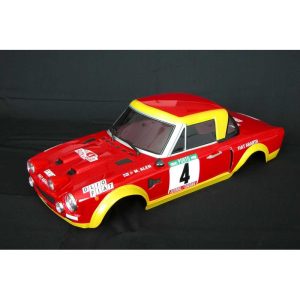 The rally Legend 1/10 carrozzeria Fiat124 Abarth 190mm con parabole per luci cod.2408