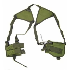 Fondina ascellare regolabile verde in cordura cod.06472-v