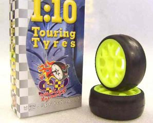 Sp gomme slick con cerchi 1/10 2pz Touring per gare stock Tamiya cod.spr00017