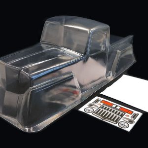 Carrozzeria scaler NUOVO CLASSIC PICK-UP #2 313MM CON DECORAZIONI E ADESIVI PER FINESTRE H-SPEED ​​​​CRAWLER (SIMILE A JC / JEEP CREEP)