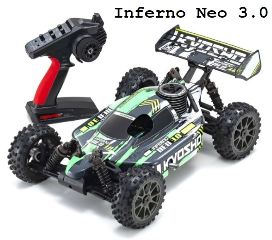 Kyosho Inferno NEO 3.0 gialla buggy 1/8 montata con motore 3,5cc e radio cod.KYO33012T2 - immagine 2