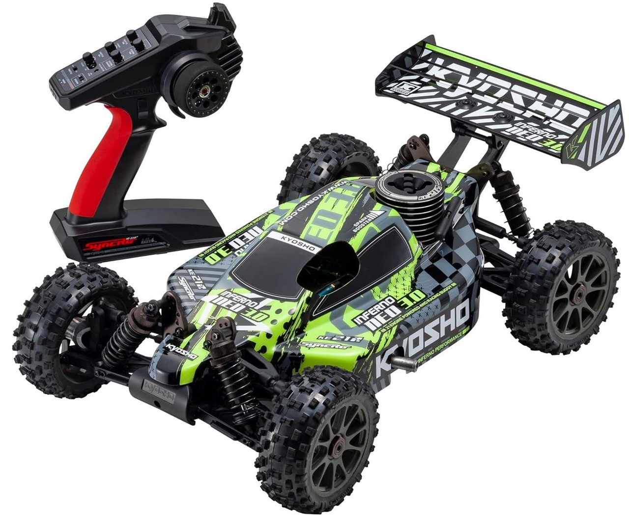 Kyosho Buggy Inferno Neo 3.0 1:8 RC Nitro Readyset motore 3.5cc KE21SP – T6 Giallo+ STARTER KIT cod.33012T6