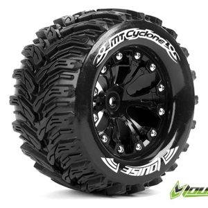 Louise gomme monster 1/10 MT-Cyclone soft 2.8 Felge schwarz 12mm (1/2-Offset) (2) TRX 2WD vo/4WD v/h, Nitro hi cod.3226SBH