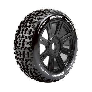 Gomme Louise B-MAZINGER MORBIDI SUL CERCHIO NERO 17MM (2pz) LOUISE 1/8 BUGGY cod.lout3108sb