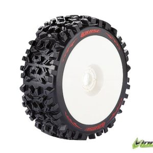 Gomme B-PIONEER MORBIDI SUL CERCHIO BIANCO 17MM (2pz) LOUISE 1/8 BUGGY cod.lout3130sw