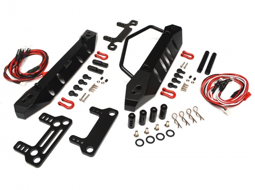 TR Paraurti in metallo Axial SCX10 anteriore e posteriori con leds cod.brq90258
