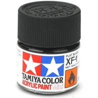 Colore acrilico XF-1 flat black 10ml cod.81701