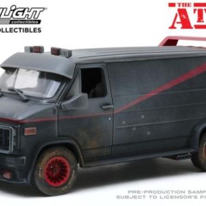 Furgone telefilm A-Team 1983 1/18 GMC con aperture versione sporca con colpi proiettile