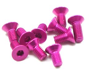 Yeah racing VITI IN ALLUMINIO 3×10 FUCSIA  testa svasata 10pz cod.ahf-310pk