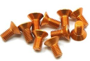 Yeah racing viti alluminio 3×10 orange testa svasata 10pz cod.ahf-310or